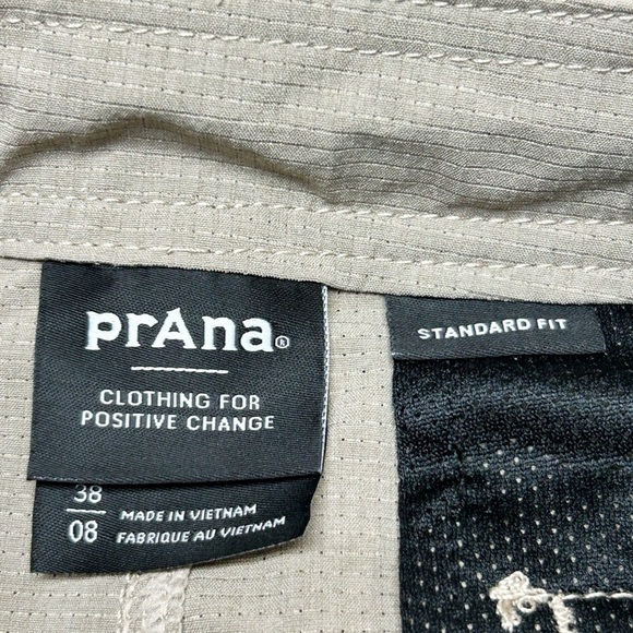 Prana Men’s Hybridizer Short 8” Khaki Size: 38 NWT - Picture 6 of 9